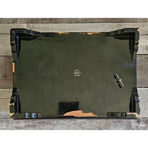 KK Japanese Inlayed Lacquered Jewelry Trinket Music Box Chest Vintage Gift - Picture 9 of 10